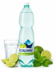 Korunní Jemně perlivá - Limetka a máta 1,5 l